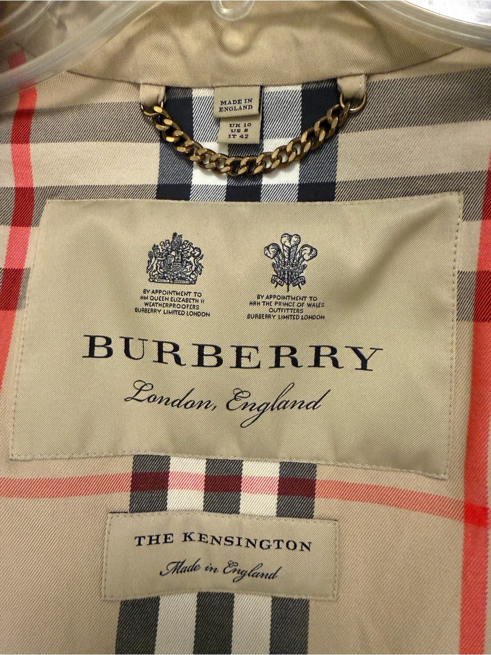 Burberry Khaki Double-Breasted Trench Coat - Picture 5 of 8
